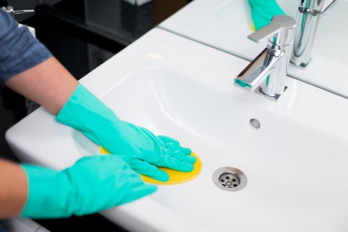 Local technician deep cleaning a hard floor surface in Camberwell